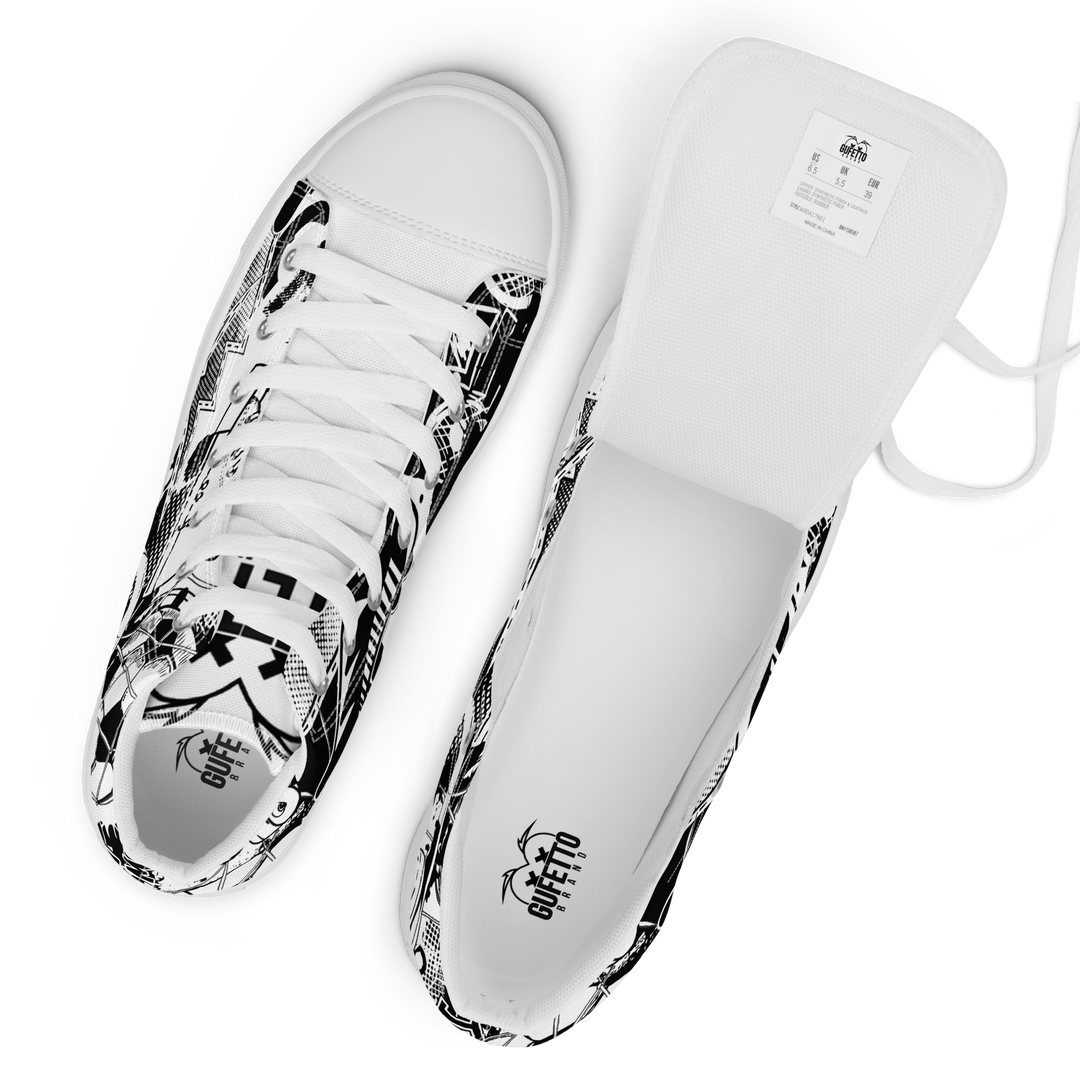 Sneakers alte in tela da uomo GOAL - Gufetto Brand 