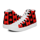 Sneakers alte in tela da uomo CANNABIS ROSSE - Gufetto Brand 