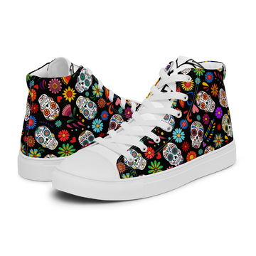 Sneakers alte in tela da uomo SKULL EDITION