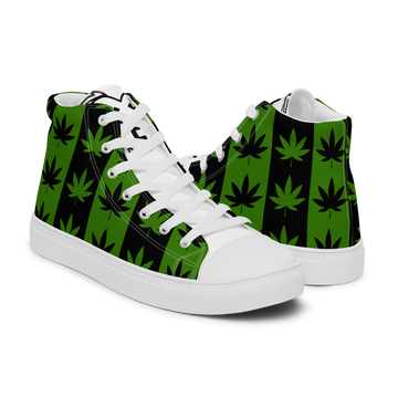 Sneakers alte in tela da uomo CANNABIS VERDI