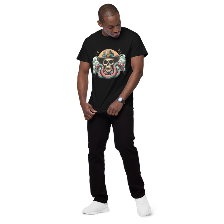 T-shirt in cotone premium uomo SKULL DARK WEST - Gufetto Brand 