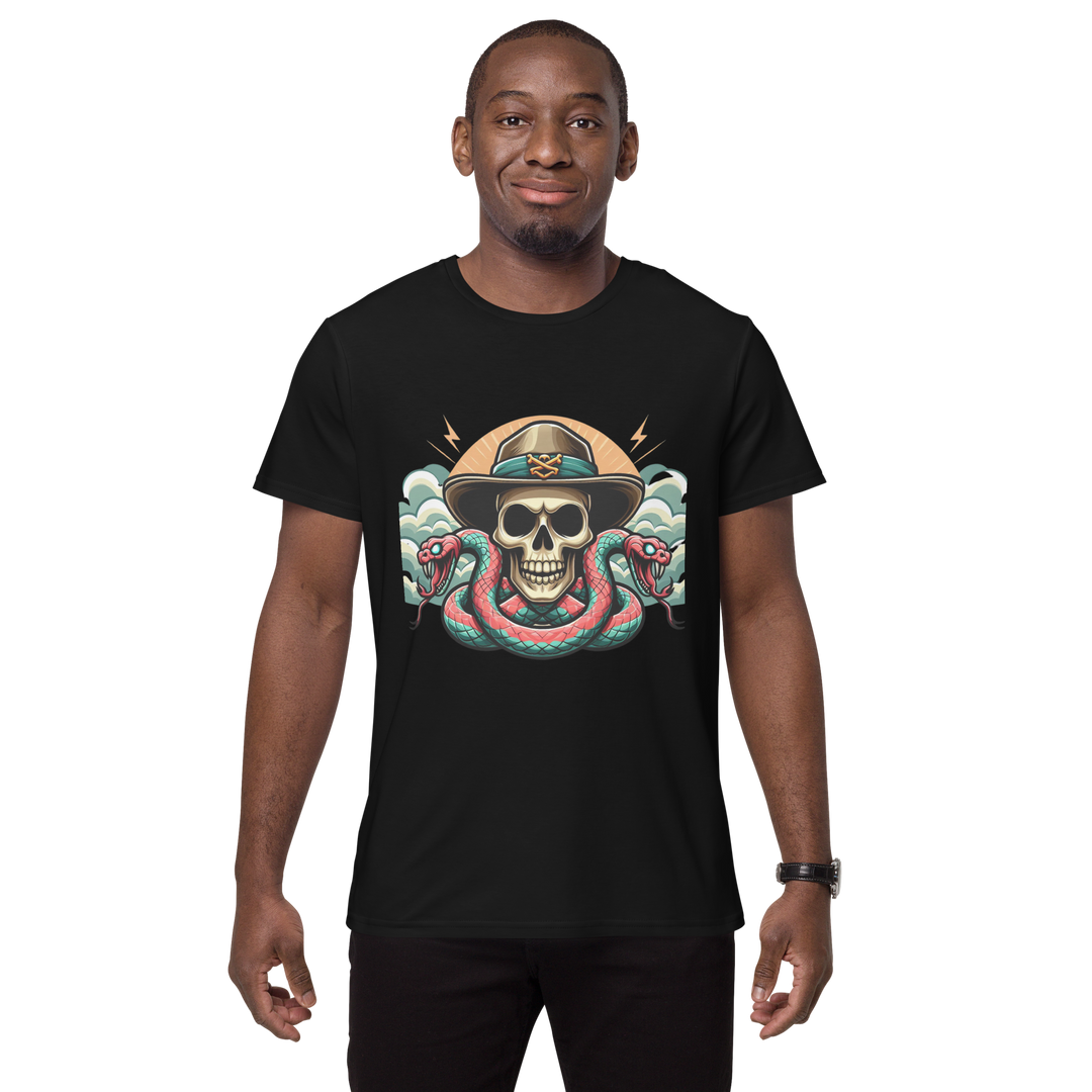 T-shirt in cotone premium uomo SKULL DARK WEST - Gufetto Brand 