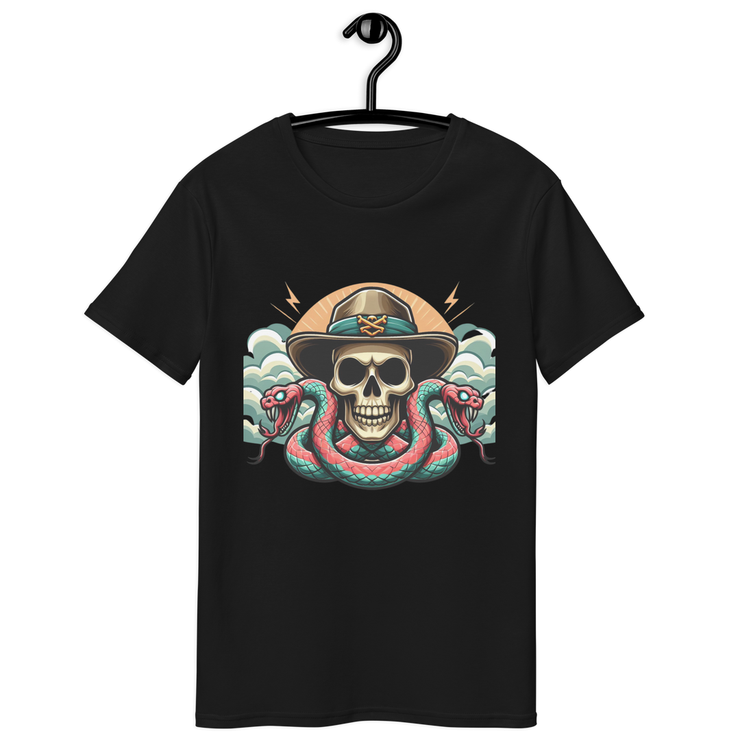 T-shirt in cotone premium uomo SKULL DARK WEST - Gufetto Brand 