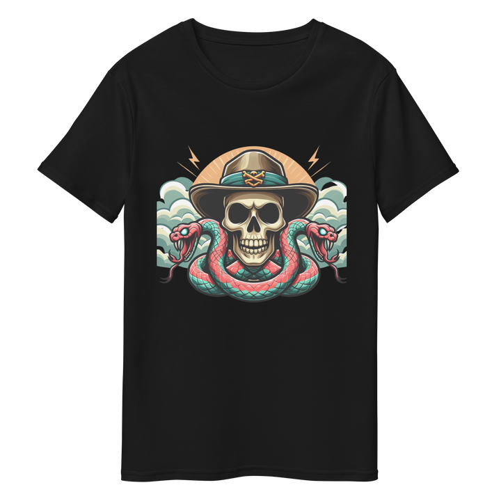 T-shirt in cotone premium uomo SKULL DARK WEST - Gufetto Brand 