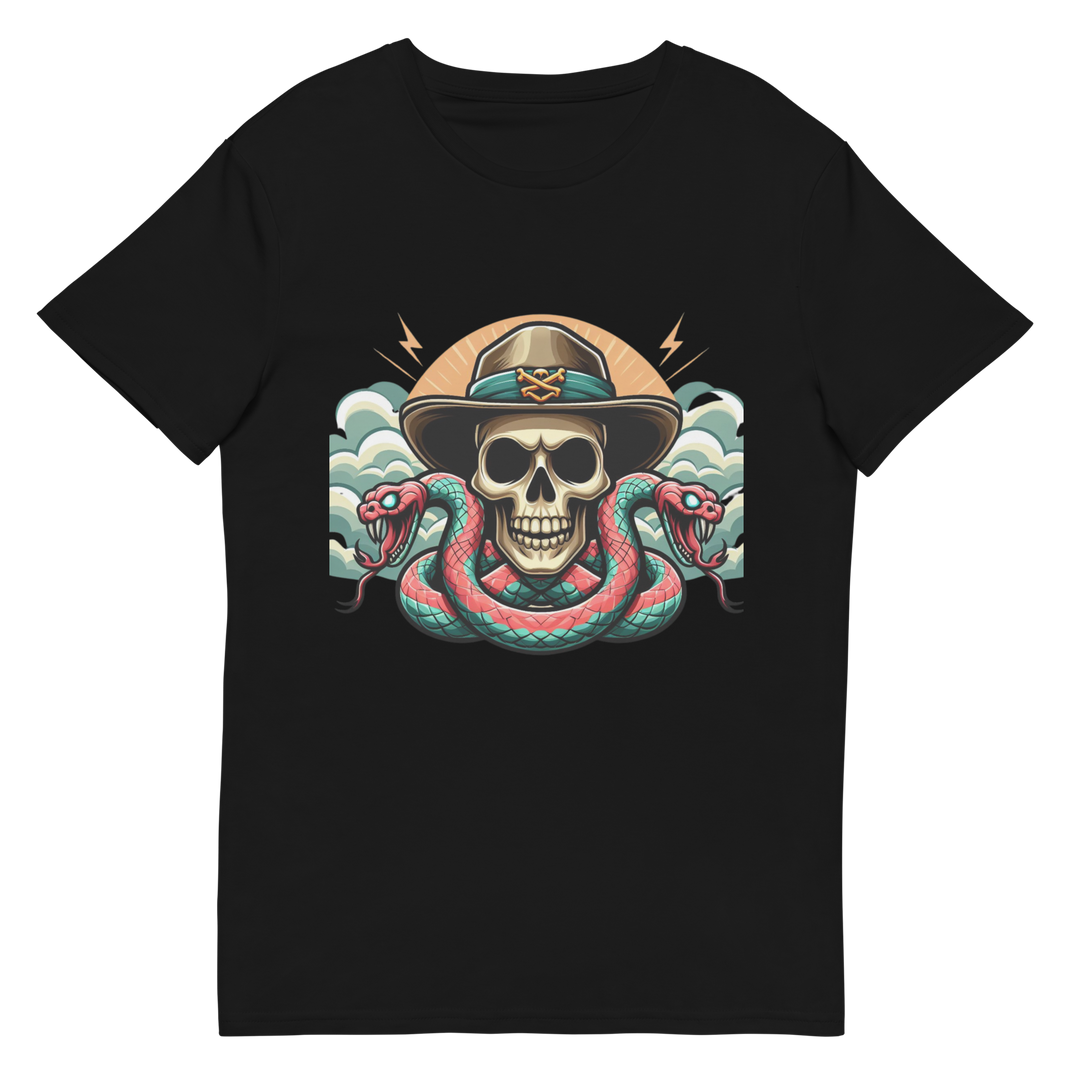 T-shirt in cotone premium uomo SKULL DARK WEST - Gufetto Brand 