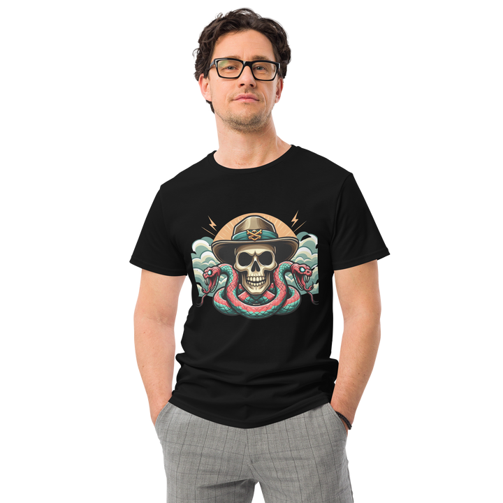 T-shirt in cotone premium uomo SKULL DARK WEST - Gufetto Brand 