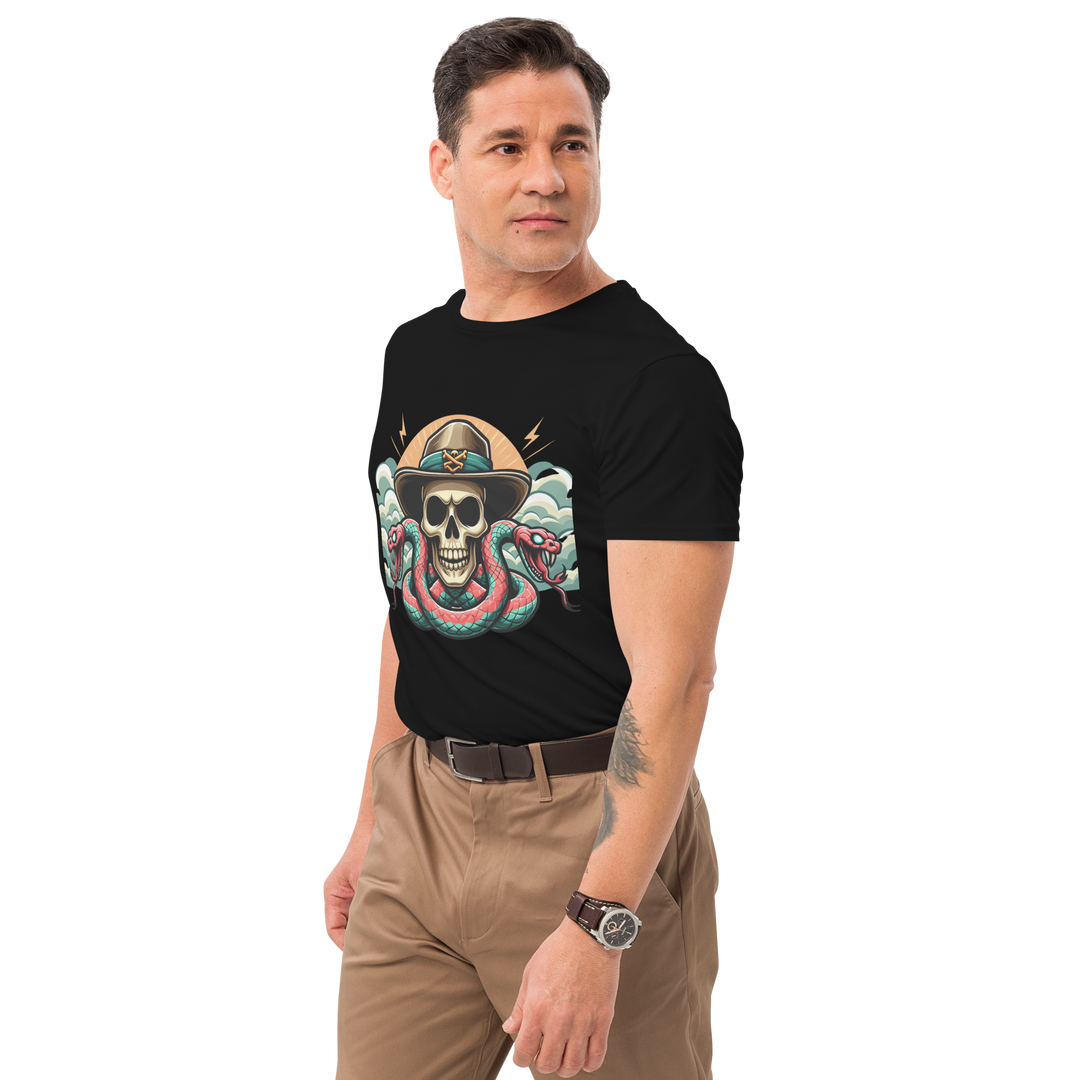 T-shirt in cotone premium uomo SKULL DARK WEST - Gufetto Brand 