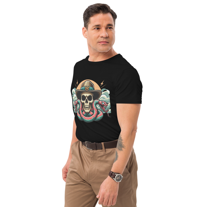 T-shirt in cotone premium uomo SKULL DARK WEST - Gufetto Brand 