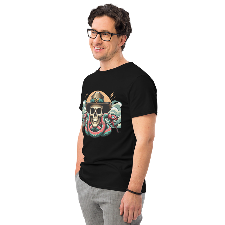 T-shirt in cotone premium uomo SKULL DARK WEST - Gufetto Brand 