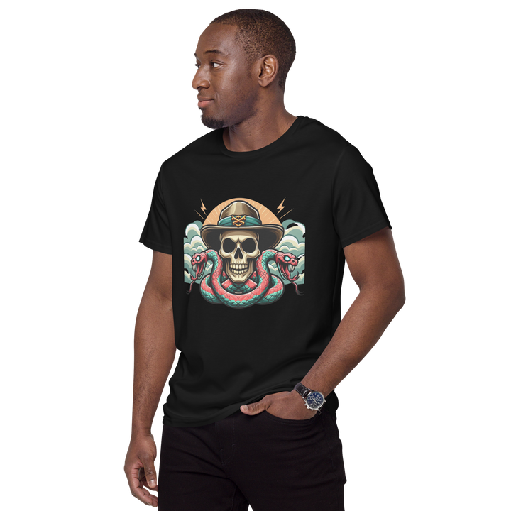 T-shirt in cotone premium uomo SKULL DARK WEST - Gufetto Brand 