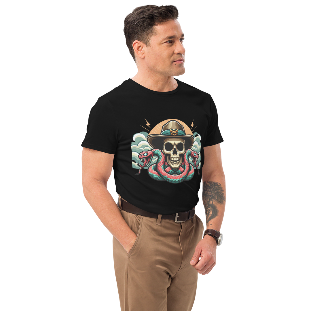 T-shirt in cotone premium uomo SKULL DARK WEST - Gufetto Brand 