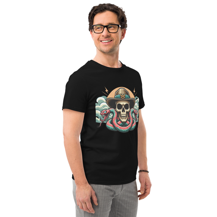 T-shirt in cotone premium uomo SKULL DARK WEST - Gufetto Brand 