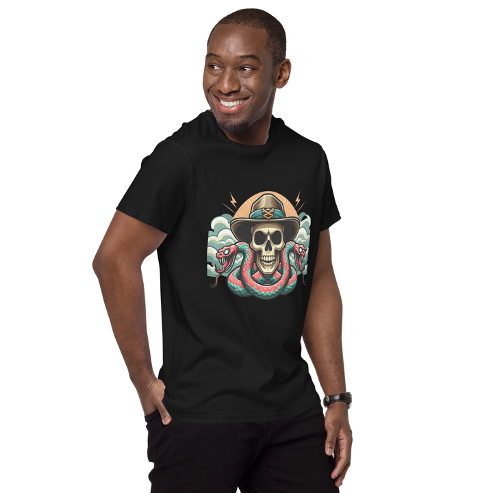 T-shirt in cotone premium uomo SKULL DARK WEST - Gufetto Brand 