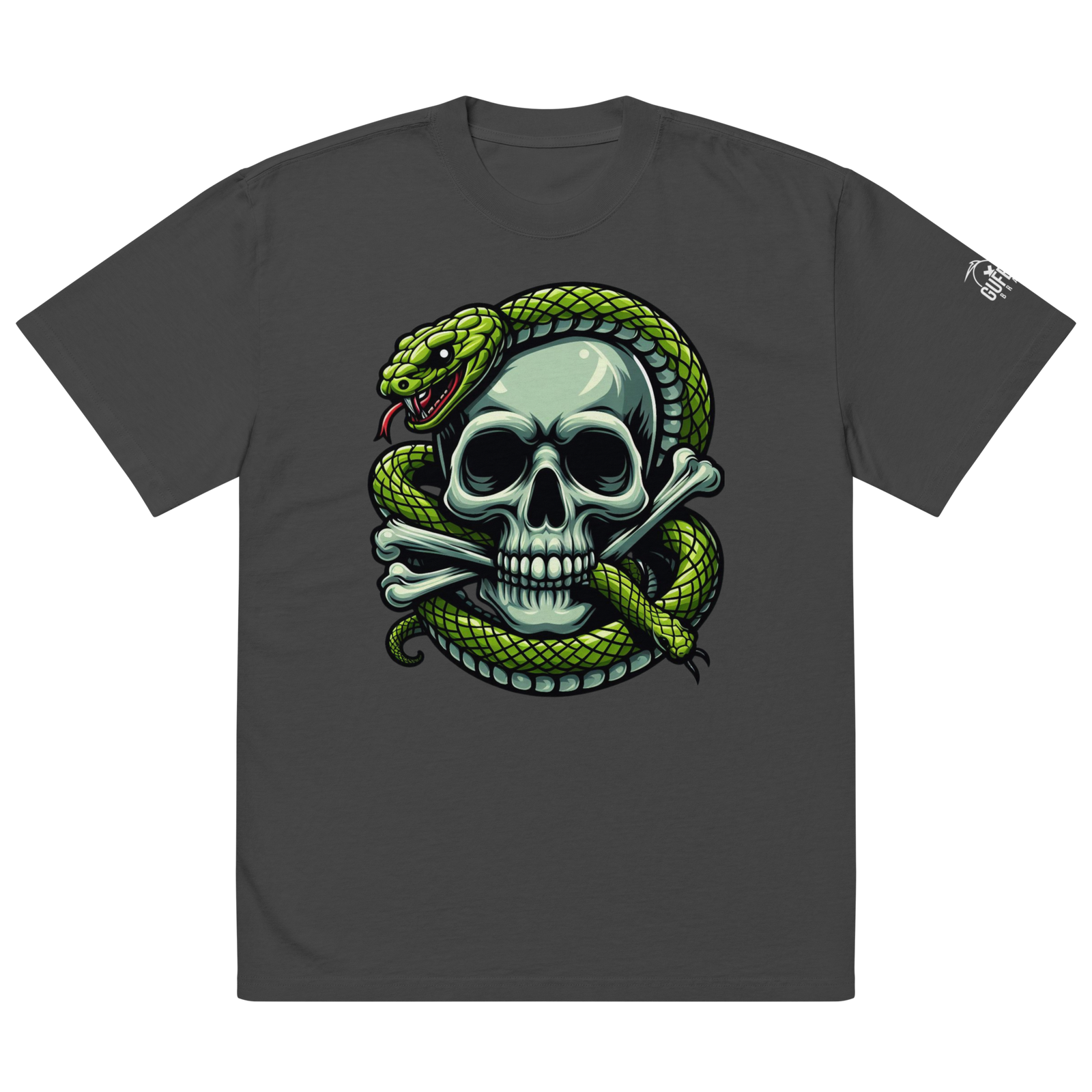 T-shirt sbiadita oversize DARKSKULL - Gufetto Brand 