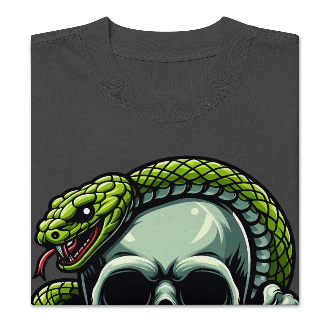 T-shirt sbiadita oversize DARKSKULL - Gufetto Brand 