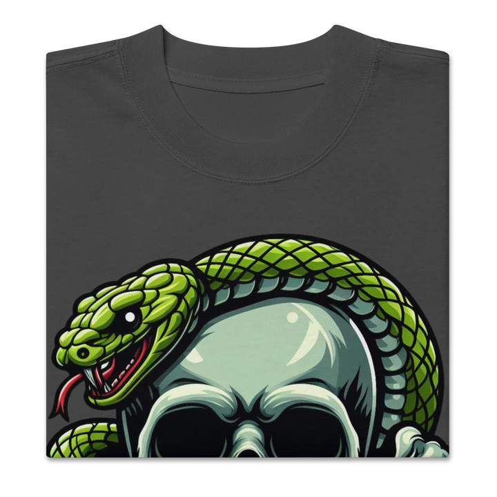 T-shirt sbiadita oversize DARKSKULL - Gufetto Brand 