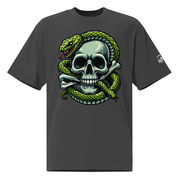 T-shirt sbiadita oversize DARKSKULL - Gufetto Brand 