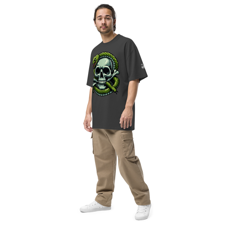 T-shirt sbiadita oversize DARKSKULL - Gufetto Brand 