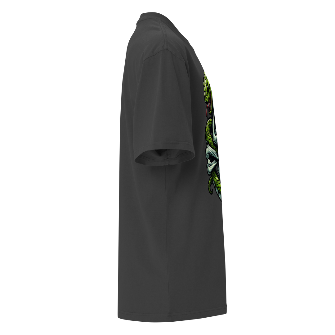 T-shirt sbiadita oversize DARKSKULL - Gufetto Brand 