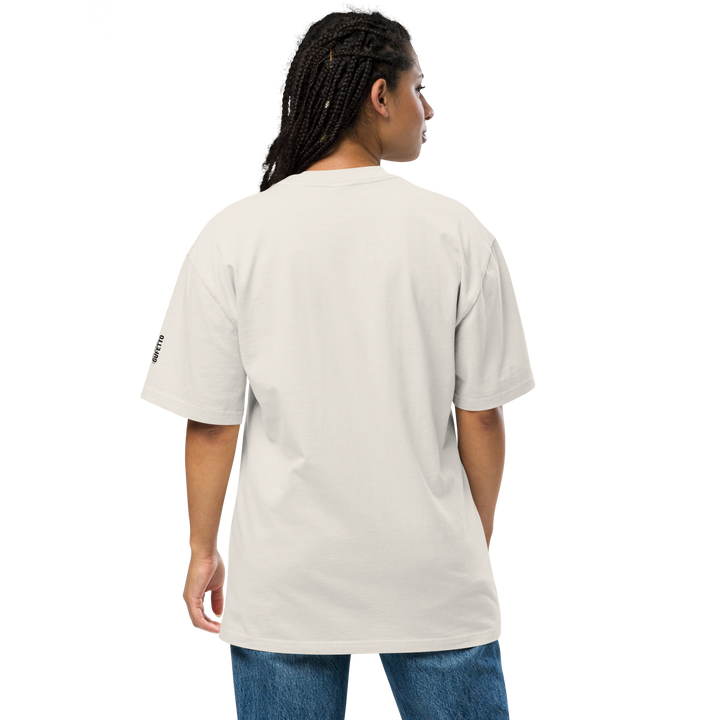 T-shirt sbiadita oversize GUFETTO OCCHI NERI - Gufetto Brand 