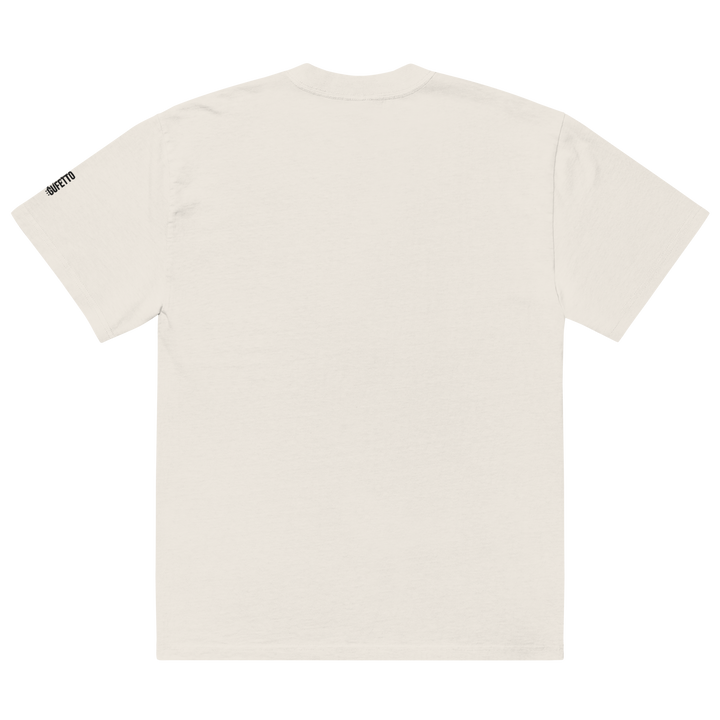 T-shirt sbiadita oversize GUFETTO OCCHI NERI - Gufetto Brand 