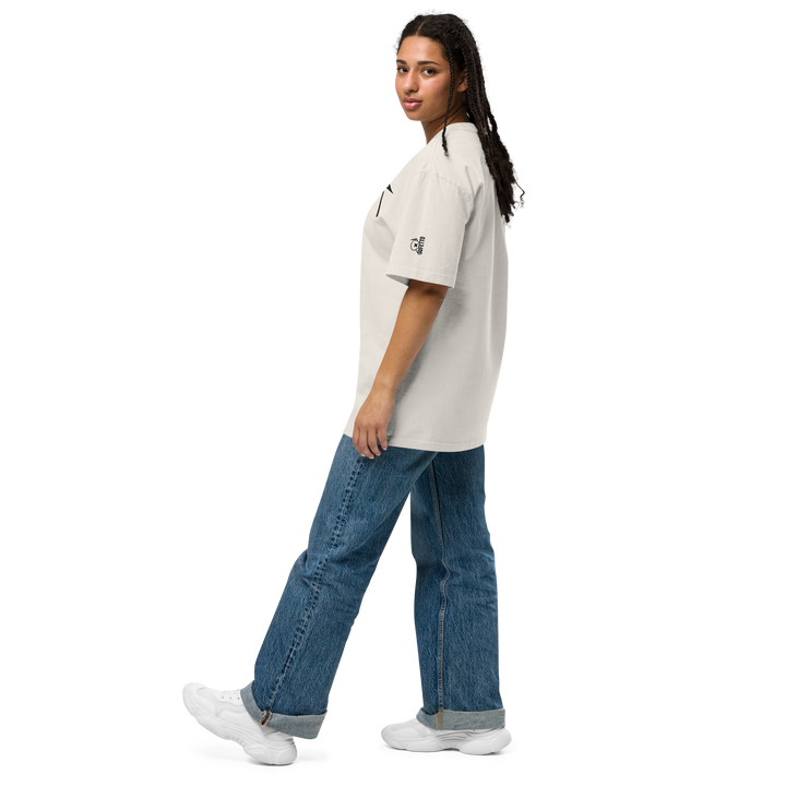 T-shirt sbiadita oversize GUFETTO OCCHI NERI - Gufetto Brand 