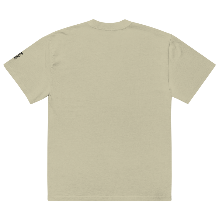 T-shirt sbiadita oversize GUFETTO OCCHI NERI - Gufetto Brand 