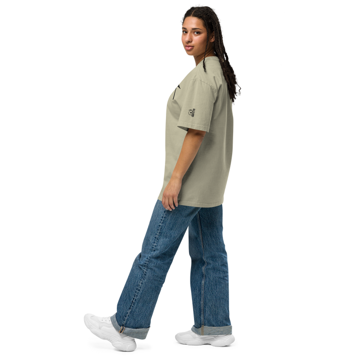 T-shirt sbiadita oversize GUFETTO OCCHI NERI - Gufetto Brand 