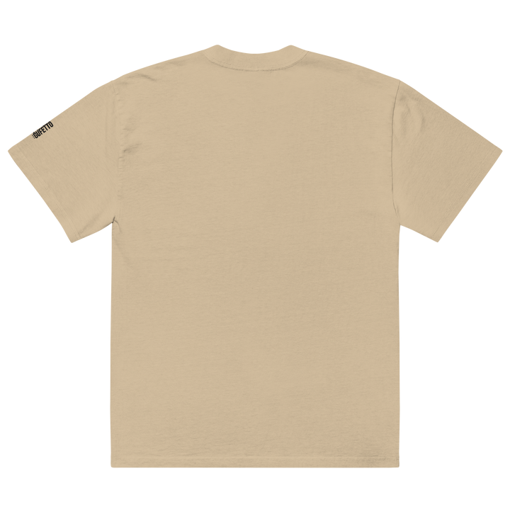 T-shirt sbiadita oversize GUFETTO OCCHI NERI - Gufetto Brand 