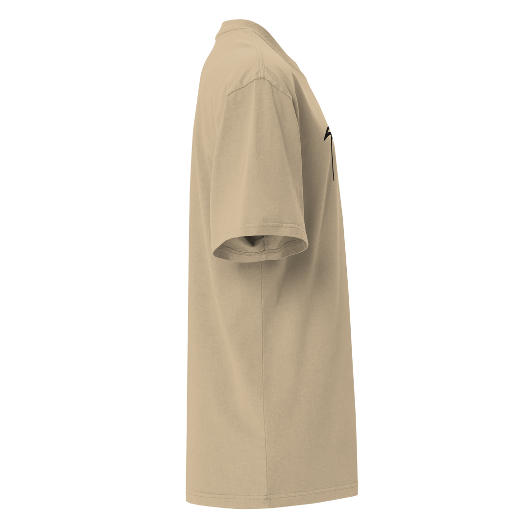 T-shirt sbiadita oversize GUFETTO OCCHI NERI - Gufetto Brand 