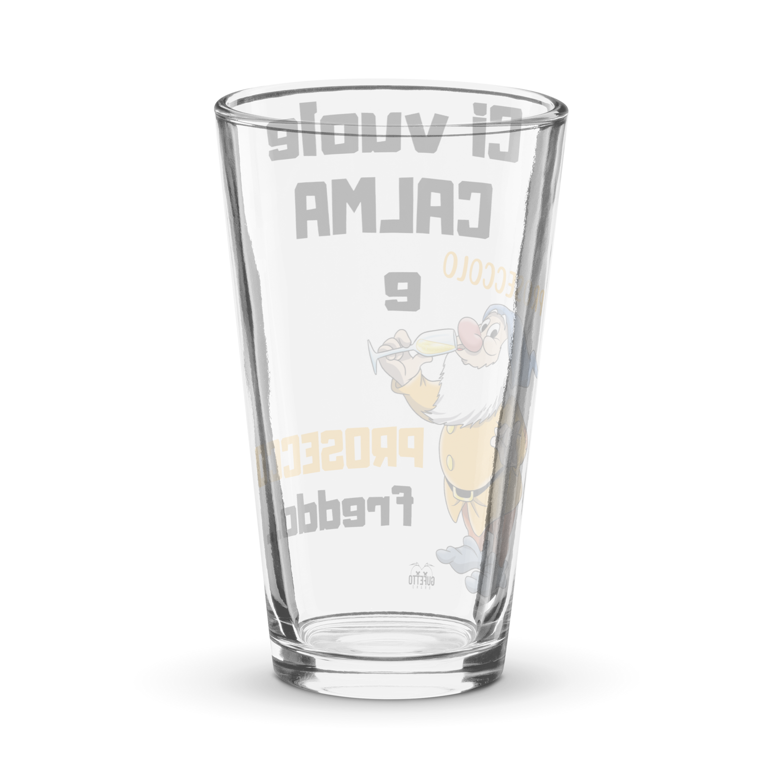 Bicchiere da birra PROSECCO FREDDO - Gufetto Brand 