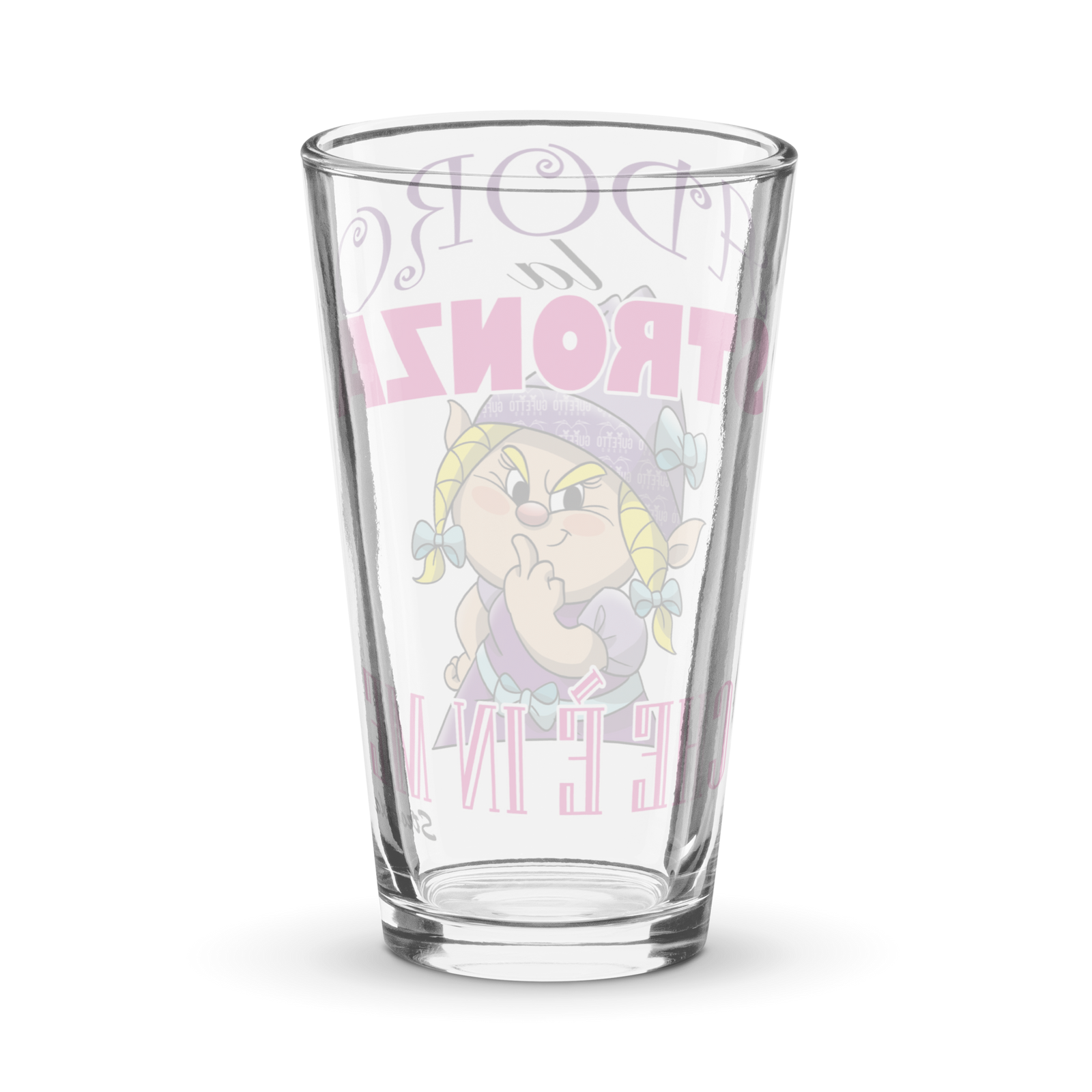 Bicchiere da birra STRONZOLA ADORO - Gufetto Brand 