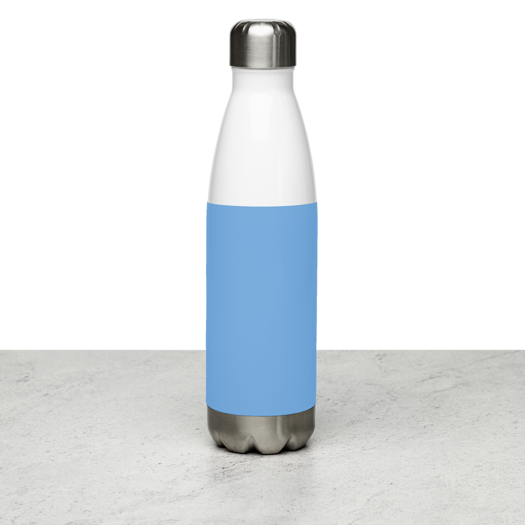 Borraccia in acciaio inossidabile BIANCO AZZURROLO - Gufetto Brand 