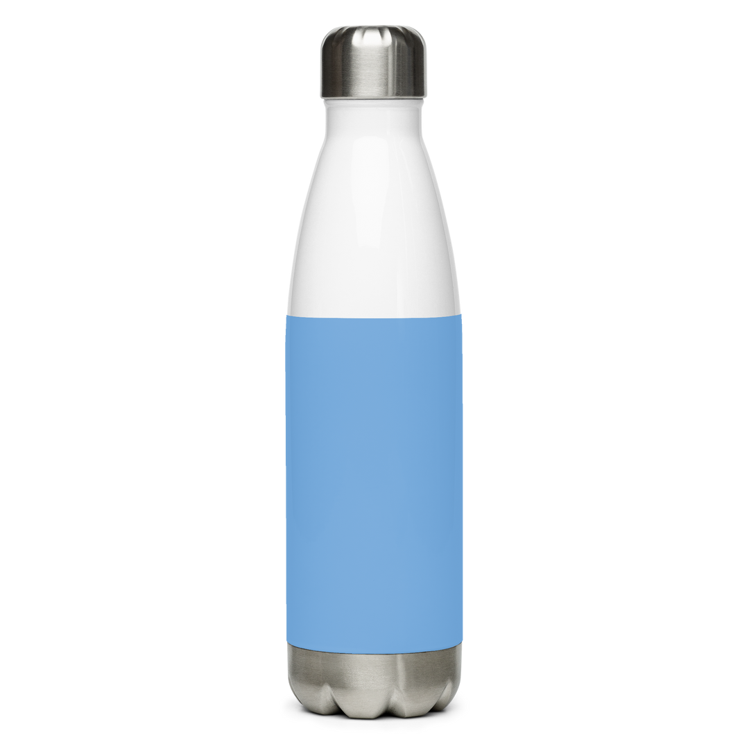 Borraccia in acciaio inossidabile BIANCO AZZURROLO - Gufetto Brand 