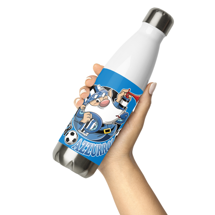 Borraccia in acciaio inossidabile NERO AZZURROLO - Gufetto Brand 