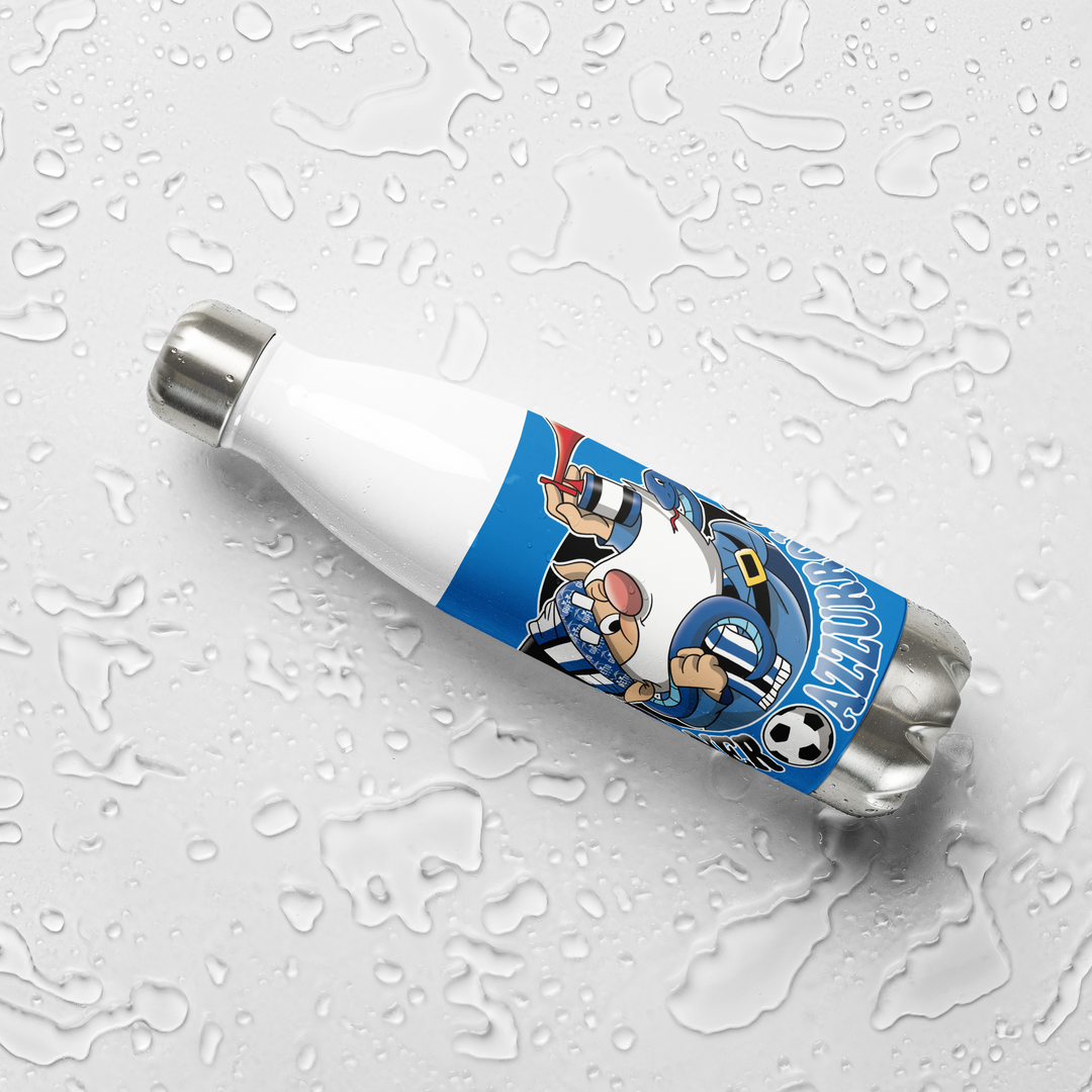 Borraccia in acciaio inossidabile NERO AZZURROLO - Gufetto Brand 