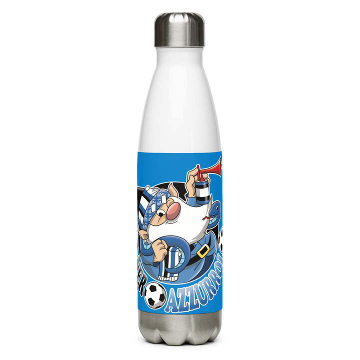 Borraccia in acciaio inossidabile NERO AZZURROLO - Gufetto Brand 