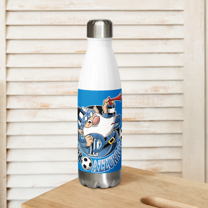 Borraccia in acciaio inossidabile NERO AZZURROLO - Gufetto Brand 