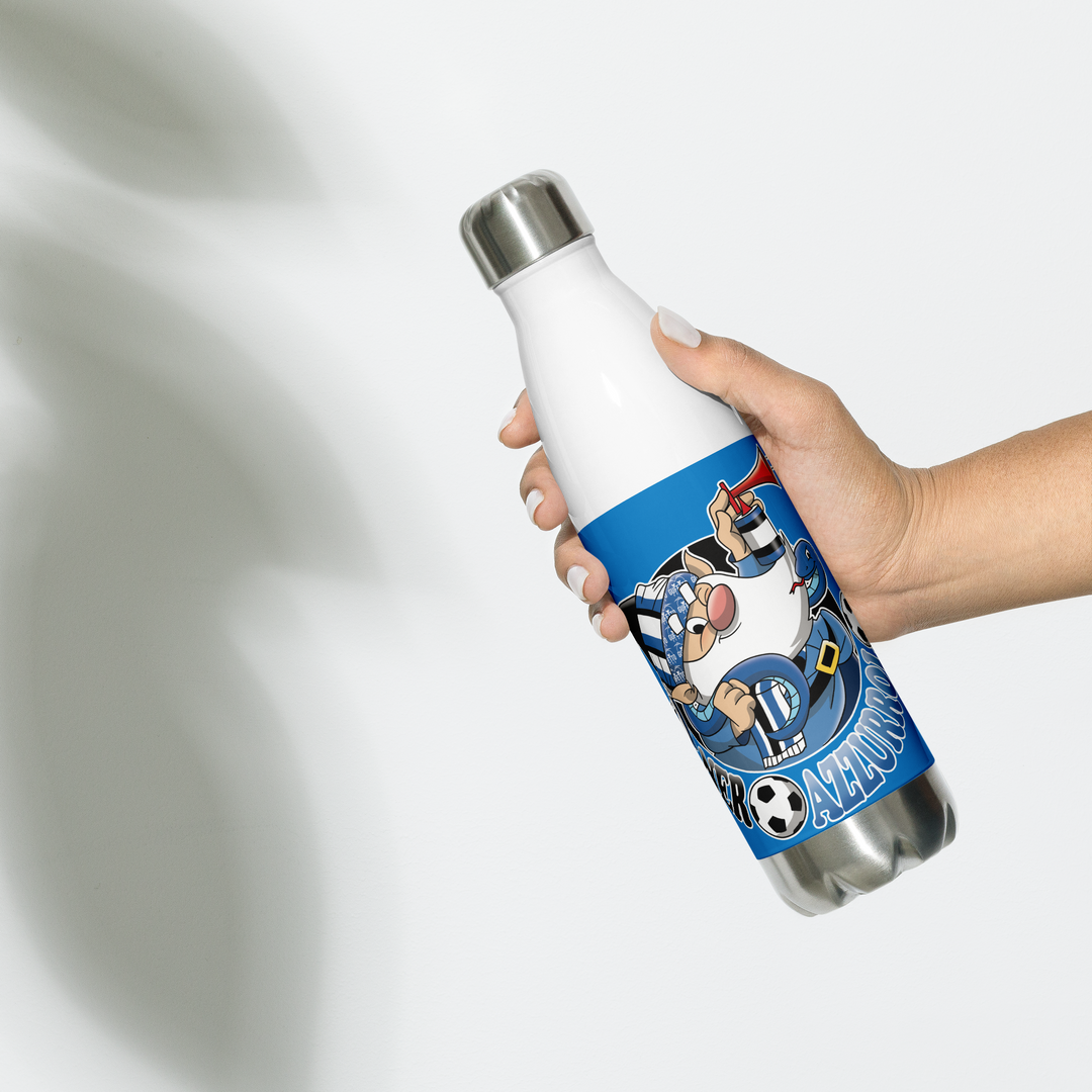 Borraccia in acciaio inossidabile NERO AZZURROLO - Gufetto Brand 