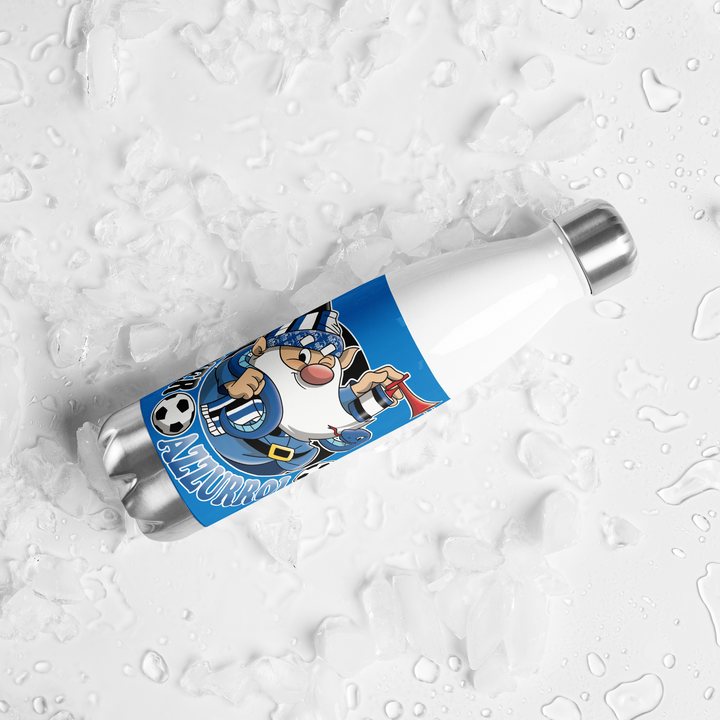 Borraccia in acciaio inossidabile NERO AZZURROLO - Gufetto Brand 