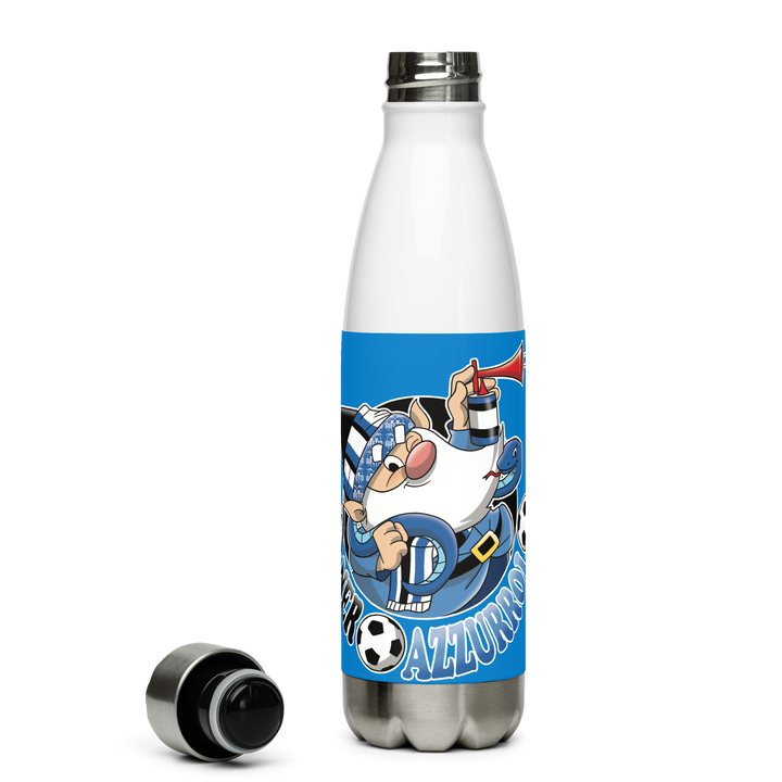 Borraccia in acciaio inossidabile NERO AZZURROLO - Gufetto Brand 