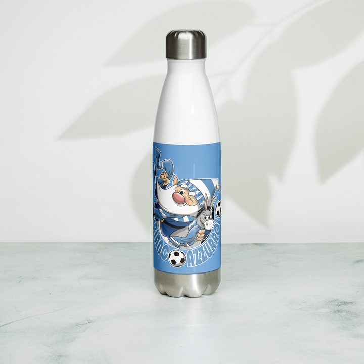 Borraccia in acciaio inossidabile BIANCO AZZURROLO - Gufetto Brand 