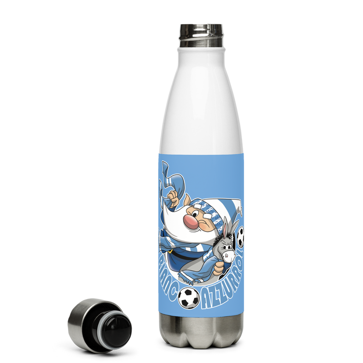 Borraccia in acciaio inossidabile BIANCO AZZURROLO - Gufetto Brand 