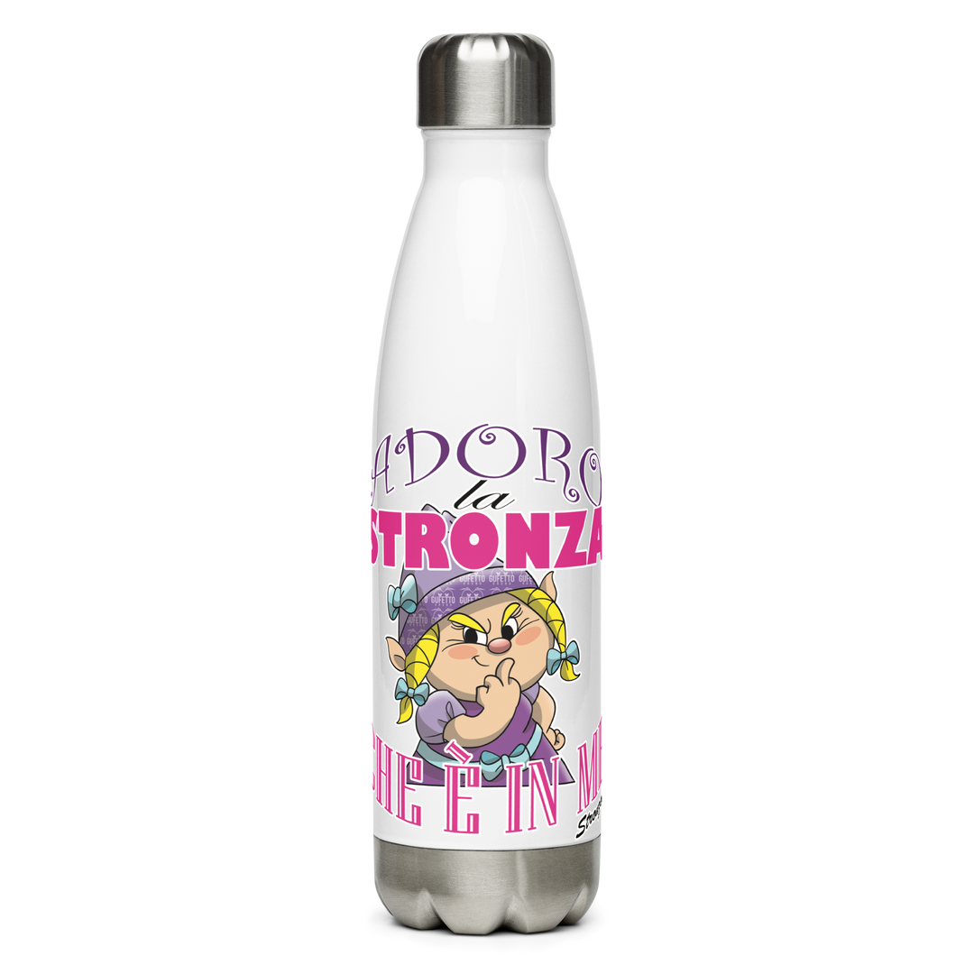 Borraccia in acciaio inossidabile STRONZOLA ADORO - Gufetto Brand 