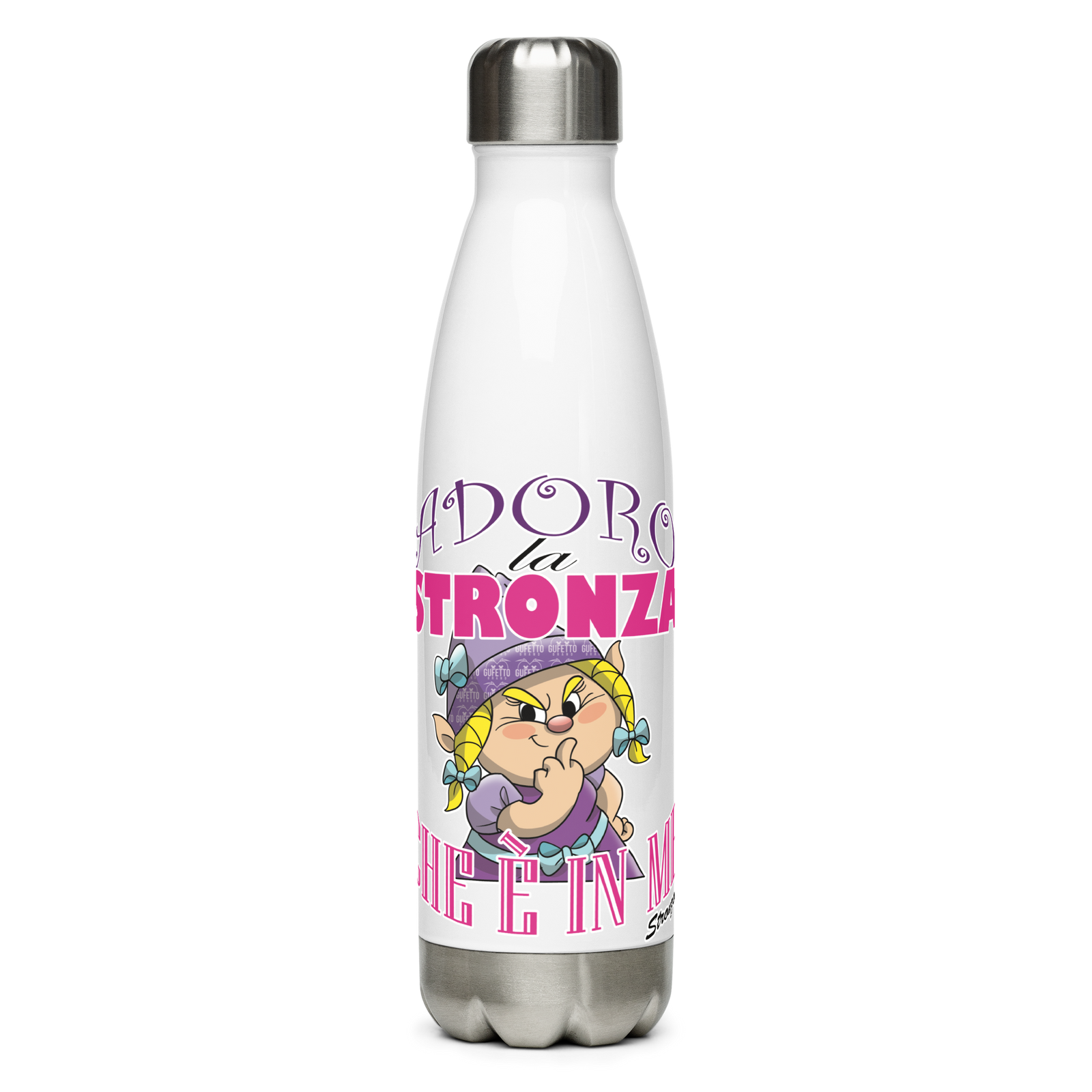 Borraccia in acciaio inossidabile STRONZOLA ADORO - Gufetto Brand 