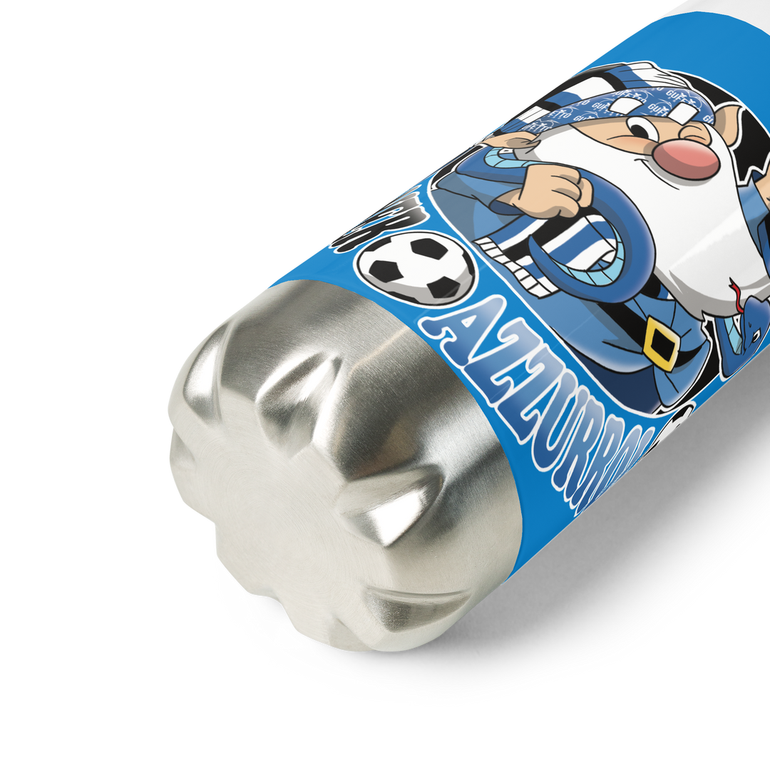 Borraccia in acciaio inossidabile NERO AZZURROLO - Gufetto Brand 