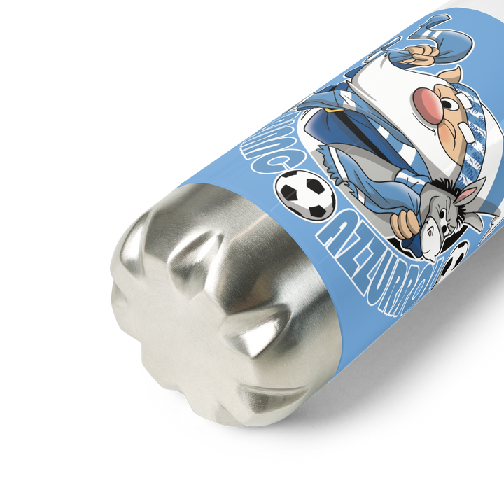 Borraccia in acciaio inossidabile BIANCO AZZURROLO - Gufetto Brand 