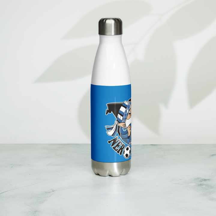 Borraccia in acciaio inossidabile NERO AZZURROLO - Gufetto Brand 