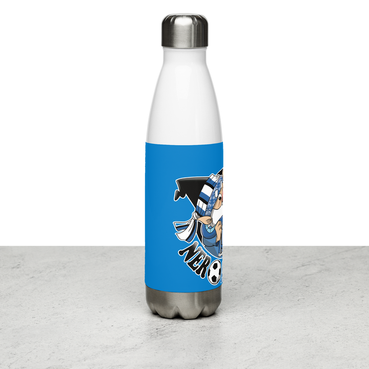 Borraccia in acciaio inossidabile NERO AZZURROLO - Gufetto Brand 