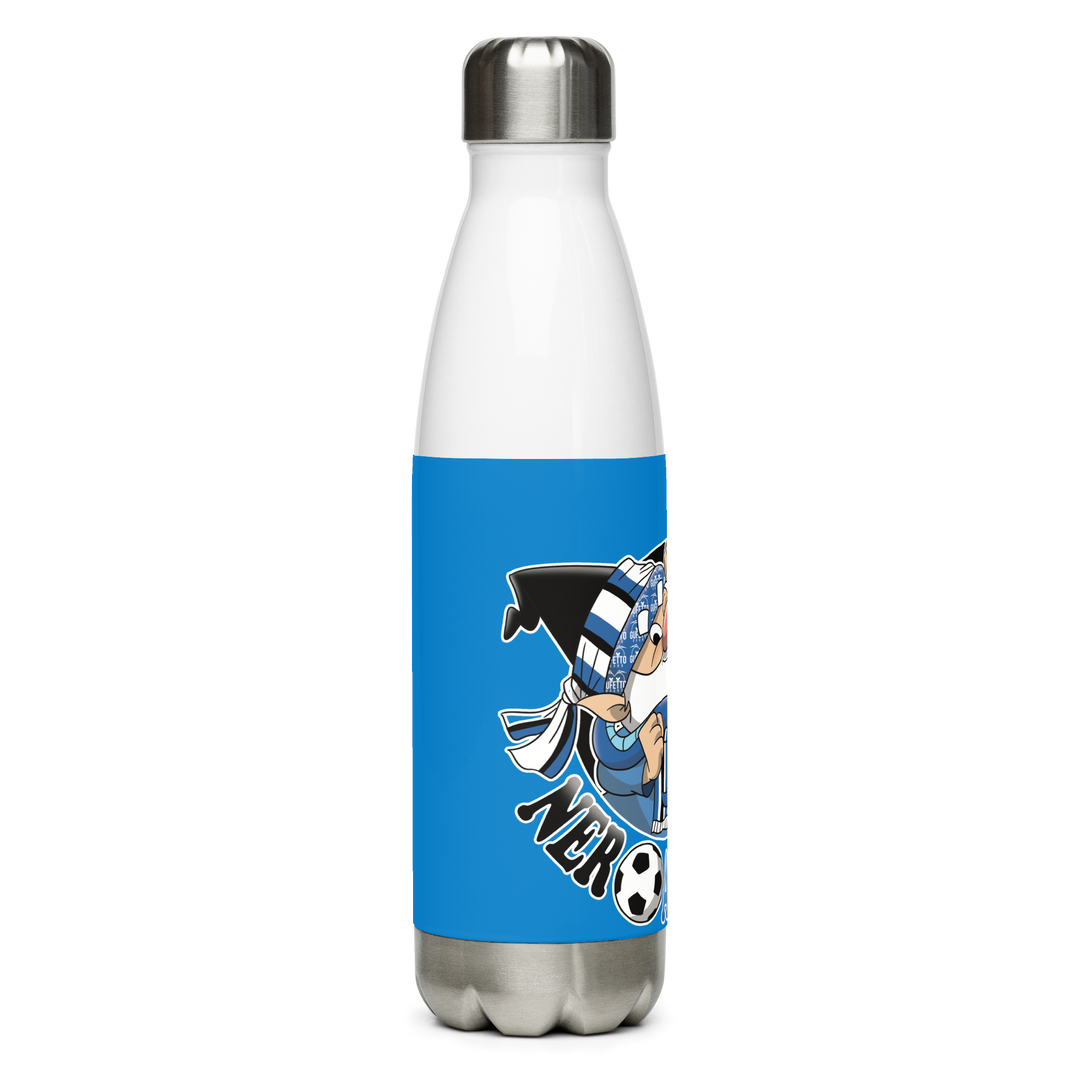 Borraccia in acciaio inossidabile NERO AZZURROLO - Gufetto Brand 